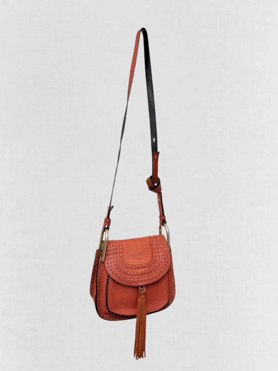 Pre - loved CHLOE Hudson Rusty Orange Tassle Crossbody at Reems Closet