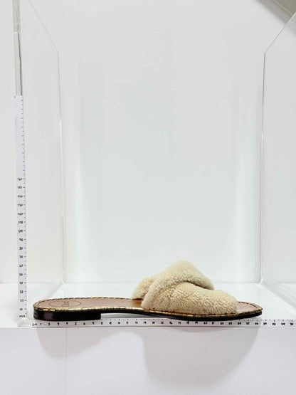 Pre-loved CHLOE Idol Cream Size EU 40 Slides at Reems Closet