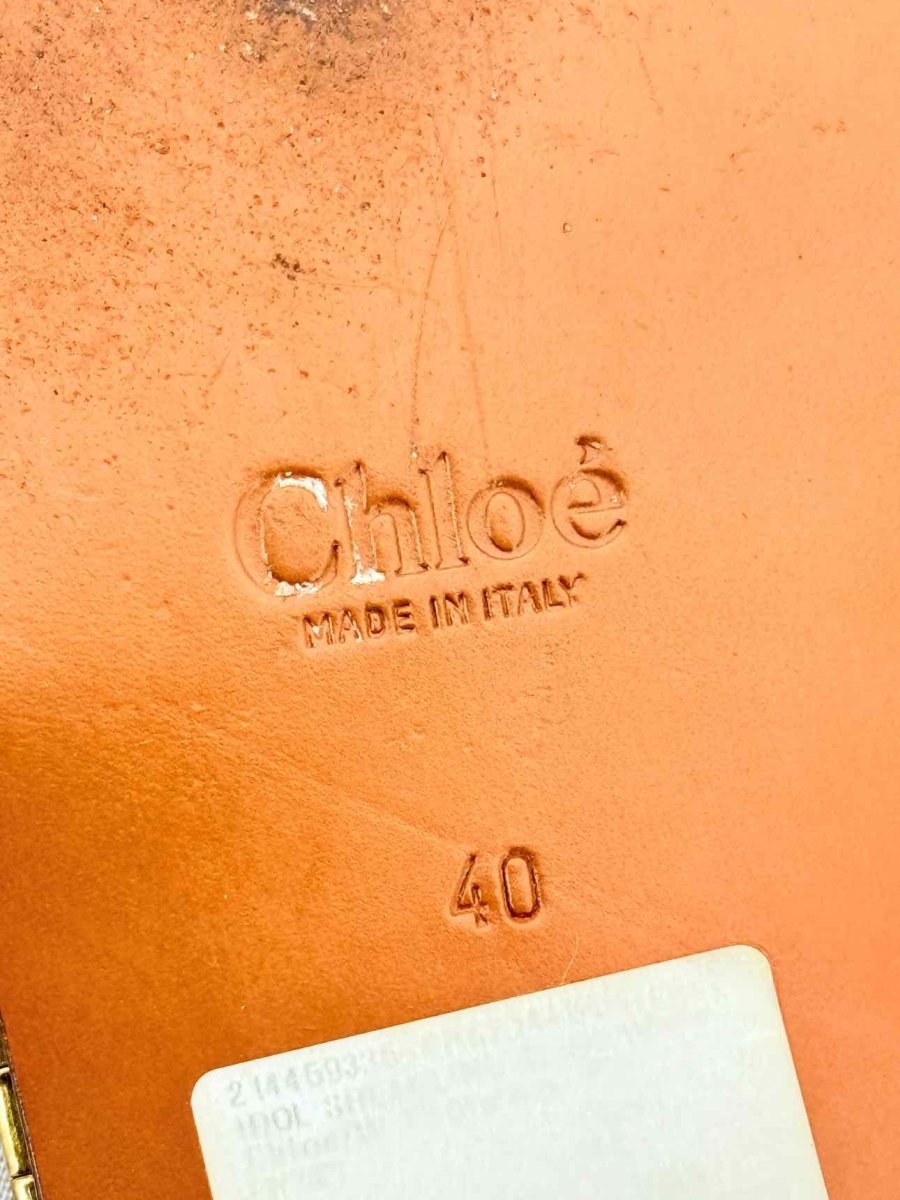 Pre - loved CHLOE Idol Cream Size EU 40 Slides at Reems Closet