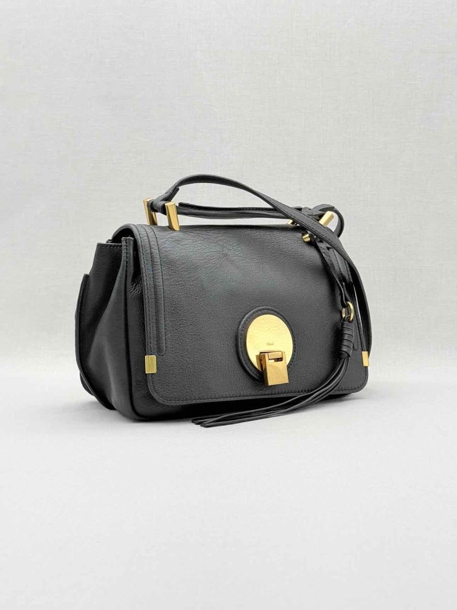 Pre - loved CHLOE Indy Black Shoulder Bag at Reems Closet