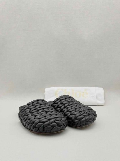 Pre-loved CHLOE Kacey Black Size EU 39 Mules at Reems Closet