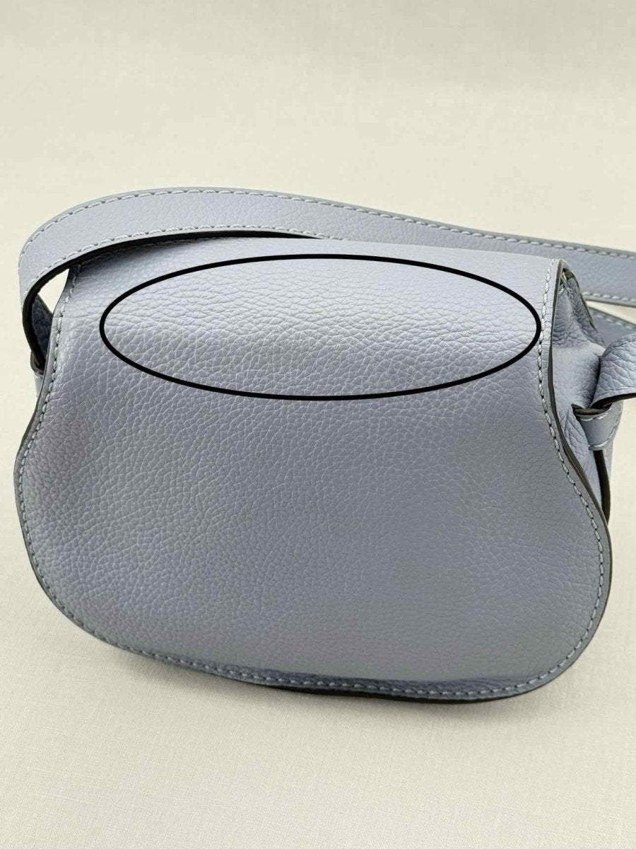 Pre - loved CHLOE Marcie Blue Crossbody at Reems Closet