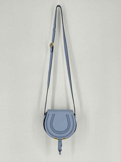 Pre - loved CHLOE Marcie Blue Crossbody at Reems Closet