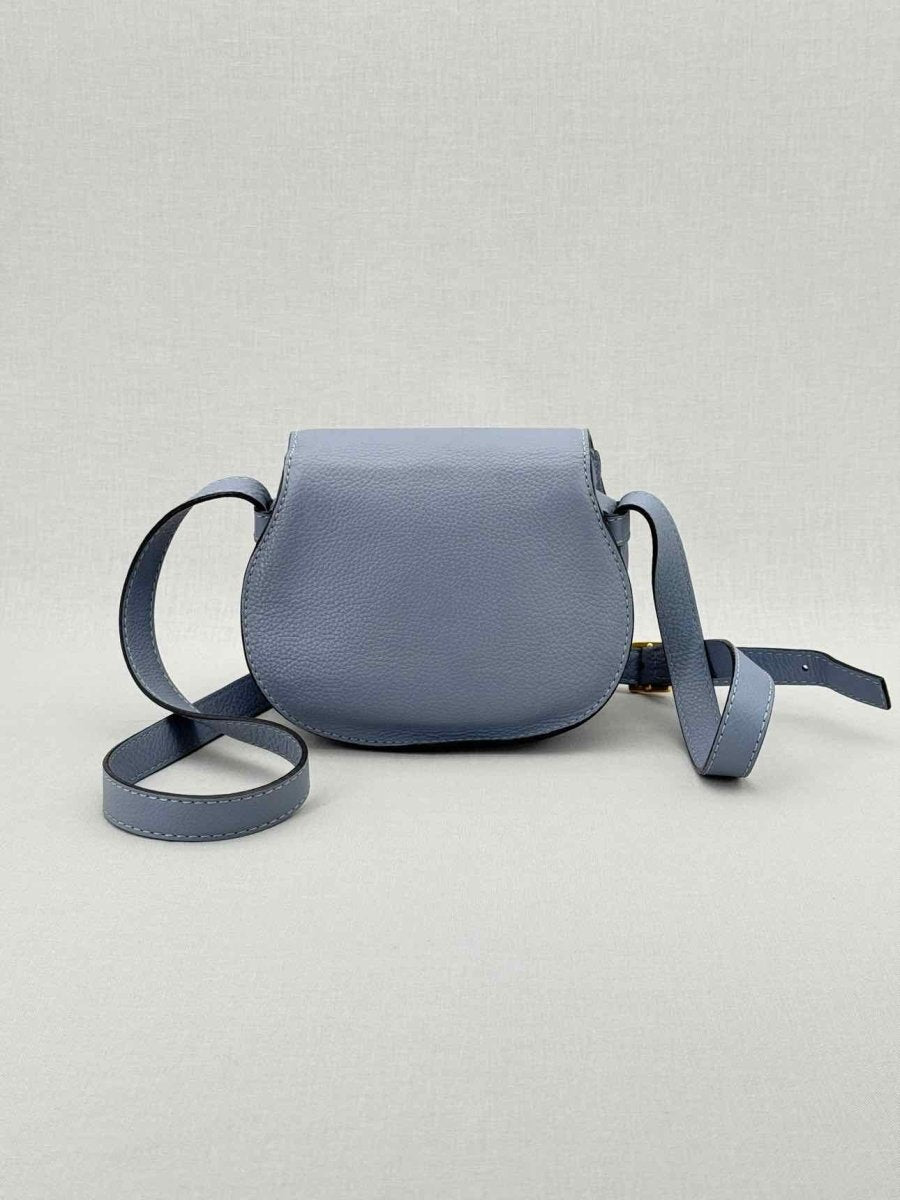 Pre - loved CHLOE Marcie Blue Crossbody at Reems Closet