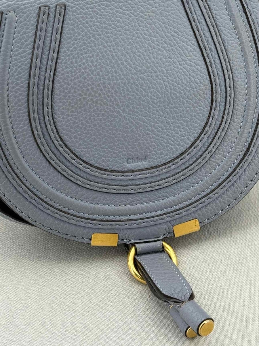 Pre - loved CHLOE Marcie Blue Crossbody at Reems Closet