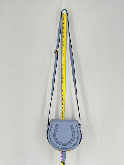 Pre - loved CHLOE Marcie Blue Crossbody at Reems Closet