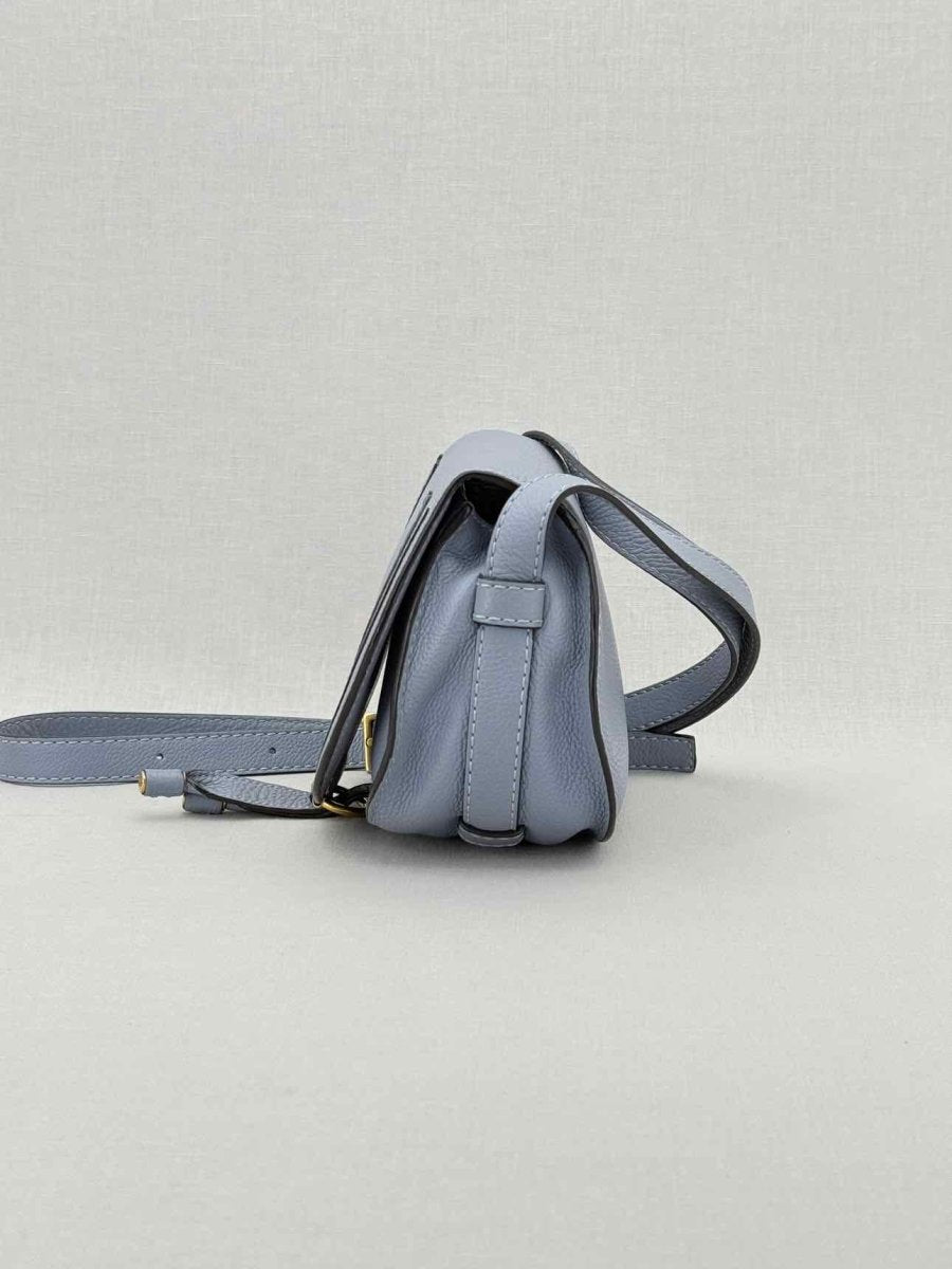 Pre - loved CHLOE Marcie Blue Crossbody at Reems Closet