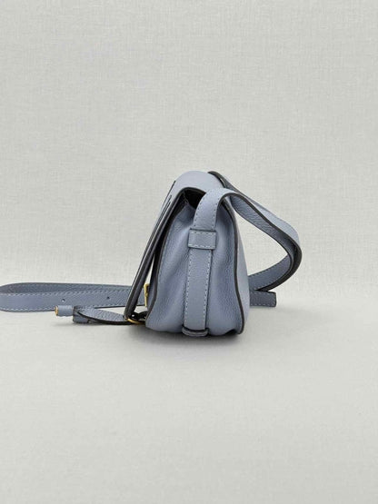 Pre - loved CHLOE Marcie Blue Crossbody at Reems Closet