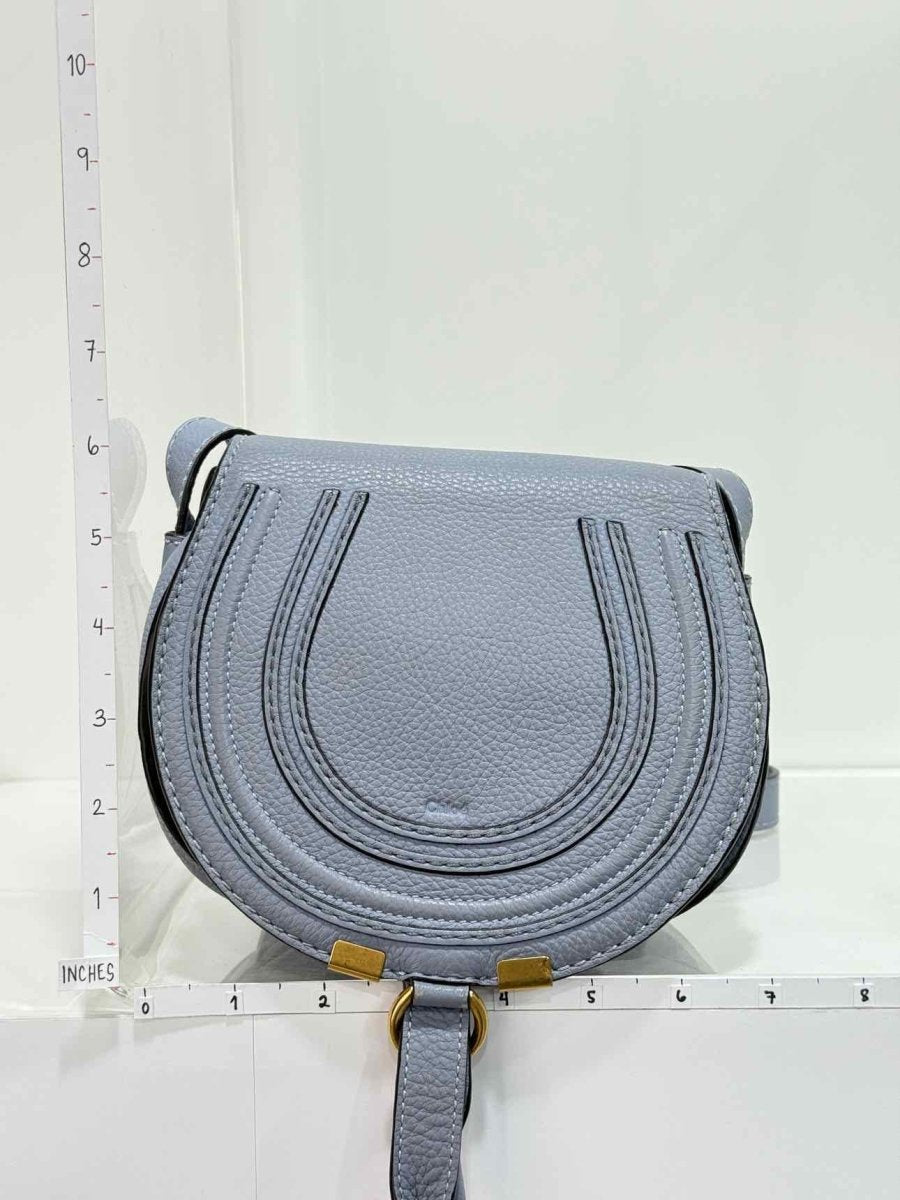 Pre - loved CHLOE Marcie Blue Crossbody at Reems Closet