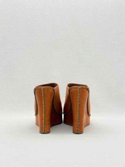 Pre-loved CHLOE Mule Clogs Tan Size EU 40 Wedges at Reems Closet