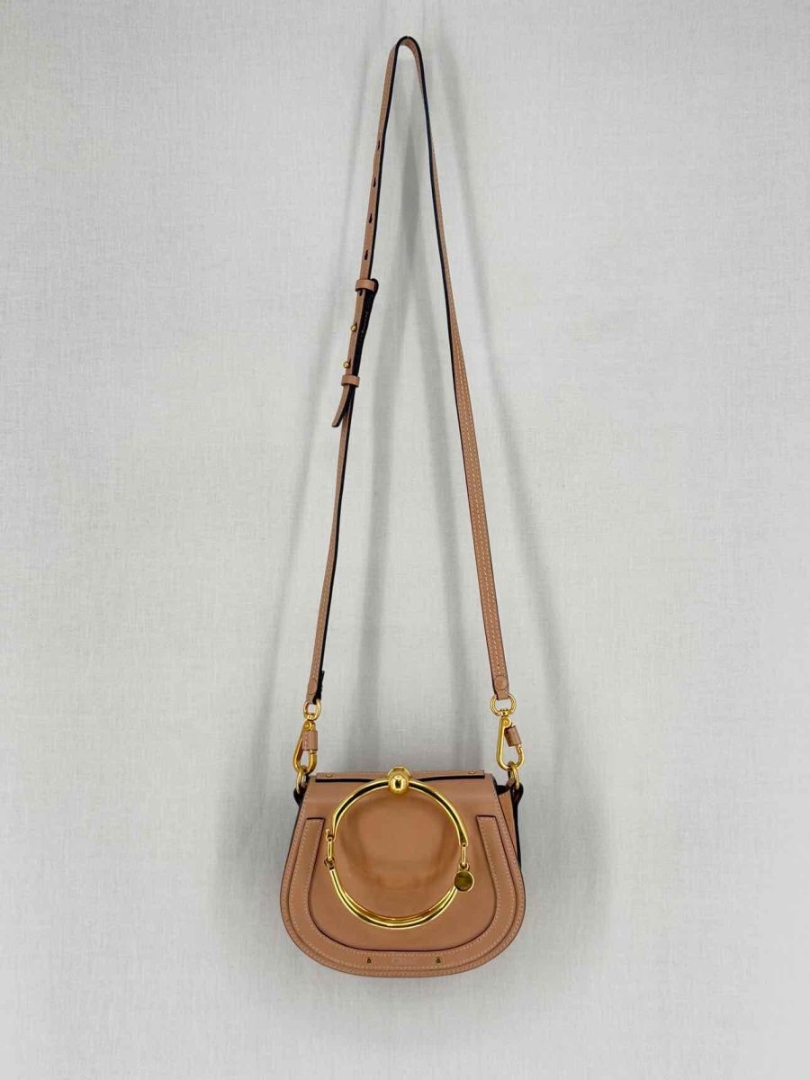 Pre - loved CHLOE Nile Minaudiere Nude Wristlet at Reems Closet