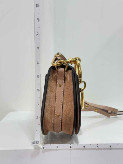 Pre - loved CHLOE Nile Minaudiere Nude Wristlet at Reems Closet