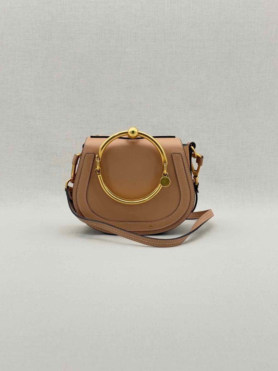 Pre - loved CHLOE Nile Minaudiere Nude Wristlet at Reems Closet