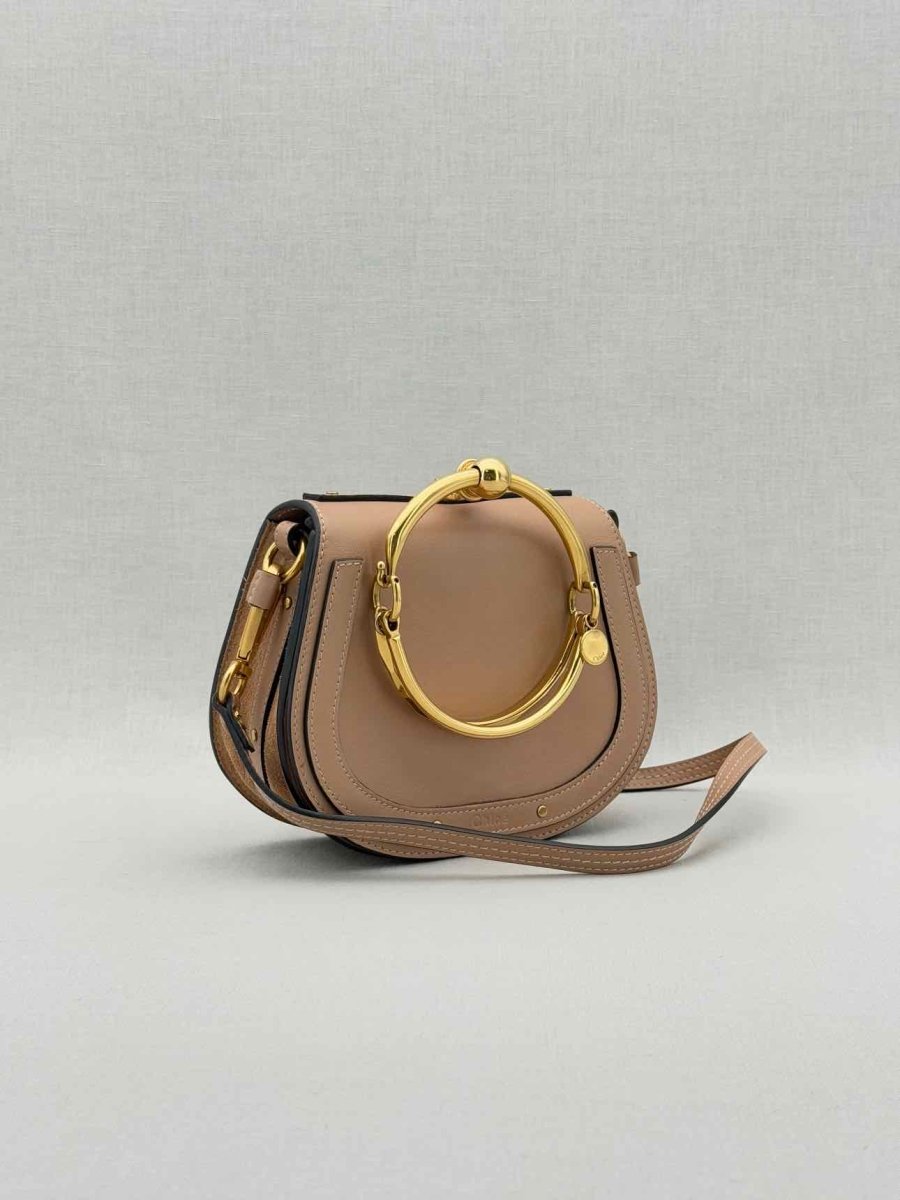 Pre - loved CHLOE Nile Minaudiere Nude Wristlet at Reems Closet