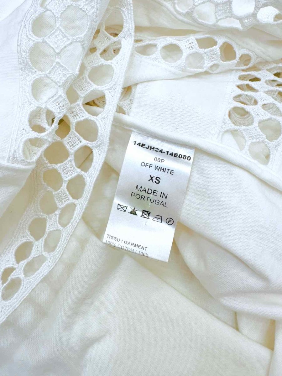 Pre - loved CHLOE Off - white Eyelet Top at Reems Closet