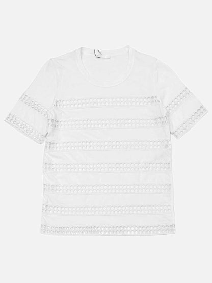 Pre-loved CHLOE Off-white Eyelet Top from Reems Closet