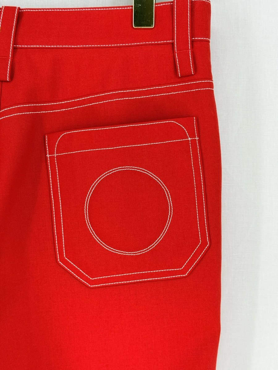 Pre - loved CHLOE Red Contrast Stitch Size US 6 Pants at Reems Closet