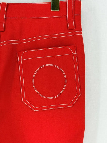 Pre - loved CHLOE Red Contrast Stitch Size US 6 Pants at Reems Closet