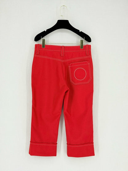 Pre - loved CHLOE Red Contrast Stitch Size US 6 Pants at Reems Closet