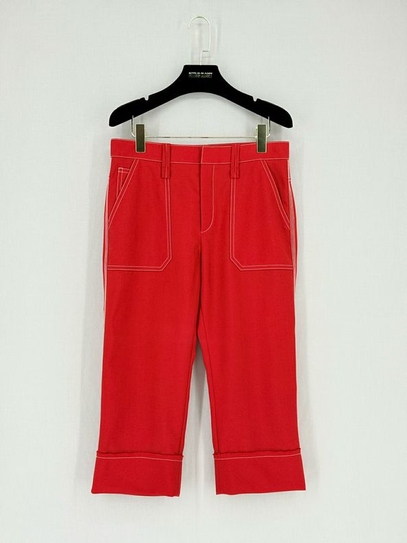 Pre - loved CHLOE Red Contrast Stitch Size US 6 Pants at Reems Closet