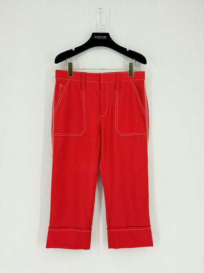 Pre - loved CHLOE Red Contrast Stitch Size US 6 Pants at Reems Closet