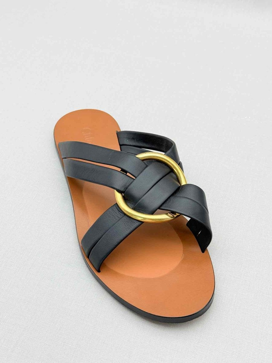 Pre-loved CHLOE Rony Black Size EU 40 Sandals at Reems Closet