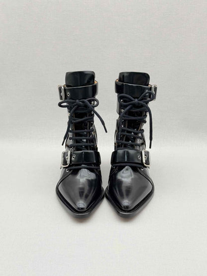 Pre - loved CHLOE Rylee Black Size EU 39 Ankle Boots at Reems Closet