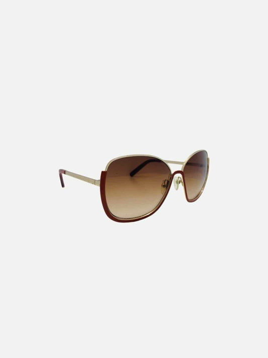 Pre - loved CHLOE Two Tone Burgundy Sunglasses at Reems Closet