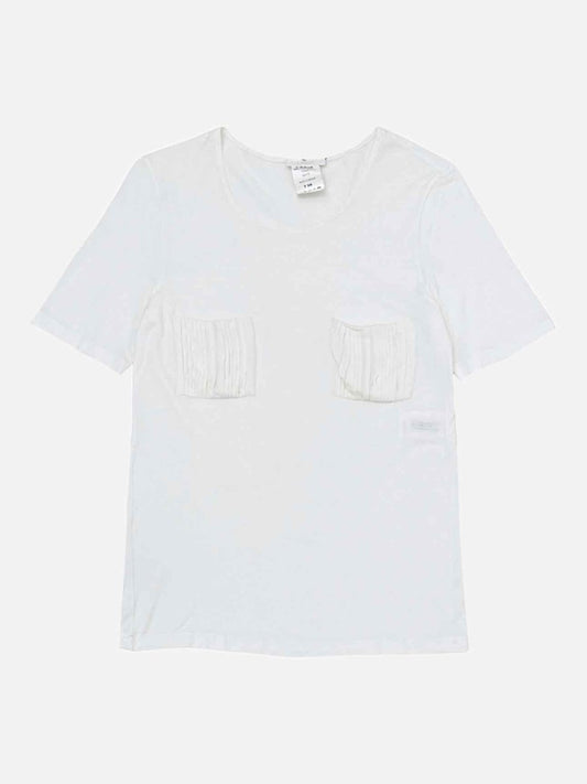 Pre-loved CHLOE White Pocket Detail T-shirt from Reems Closet