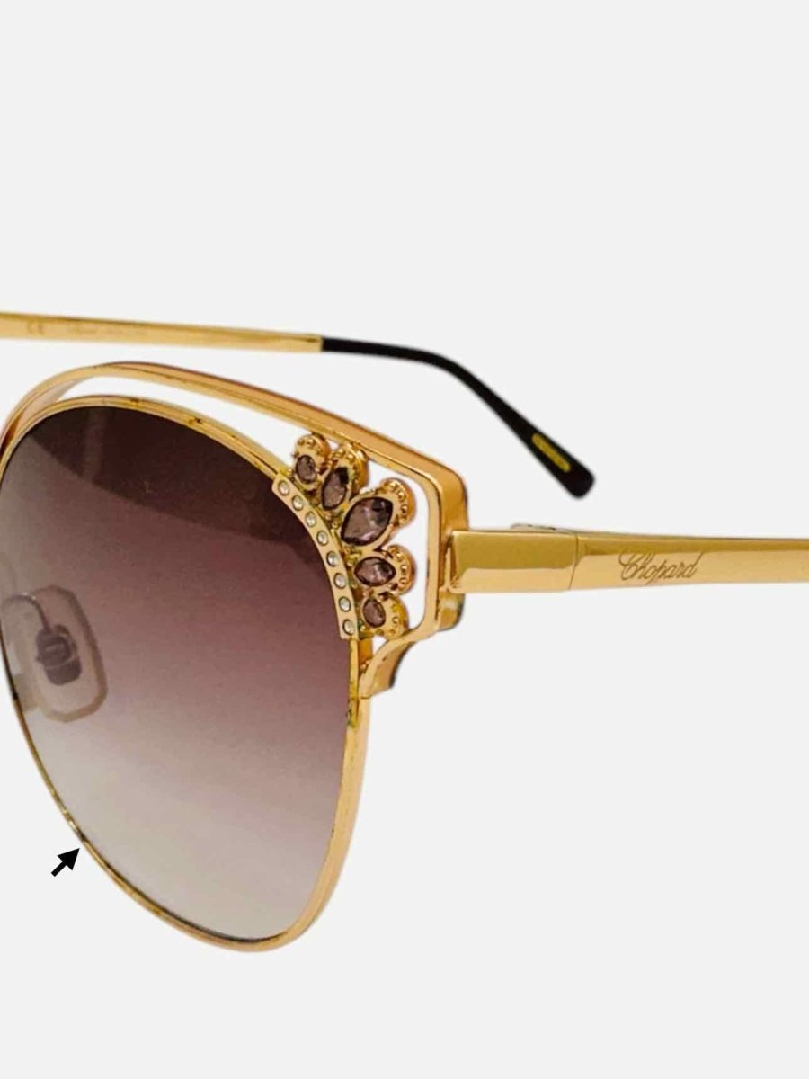 Pre - loved CHOPARD Clubmaster Gold Sunglasses at Reems Closet