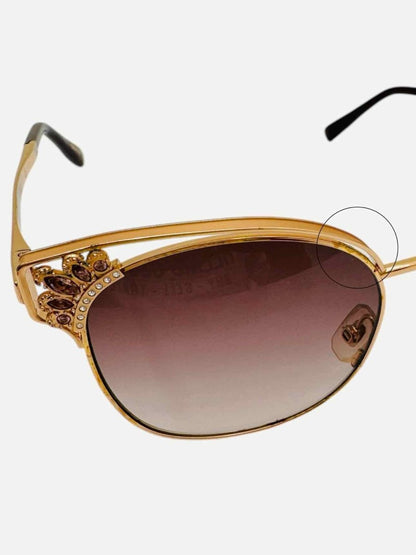 Pre - loved CHOPARD Clubmaster Gold Sunglasses at Reems Closet