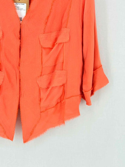 Pre - loved CHRIS BENZ Orange Size US 10 Blouse at Reems Closet