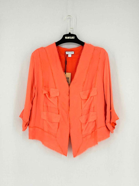 Pre - loved CHRIS BENZ Orange Size US 10 Blouse at Reems Closet