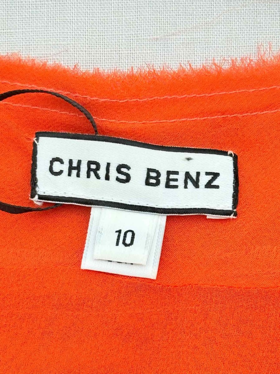 Pre - loved CHRIS BENZ Orange Size US 10 Blouse at Reems Closet