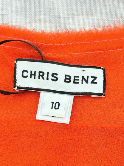 Pre - loved CHRIS BENZ Orange Size US 10 Blouse at Reems Closet