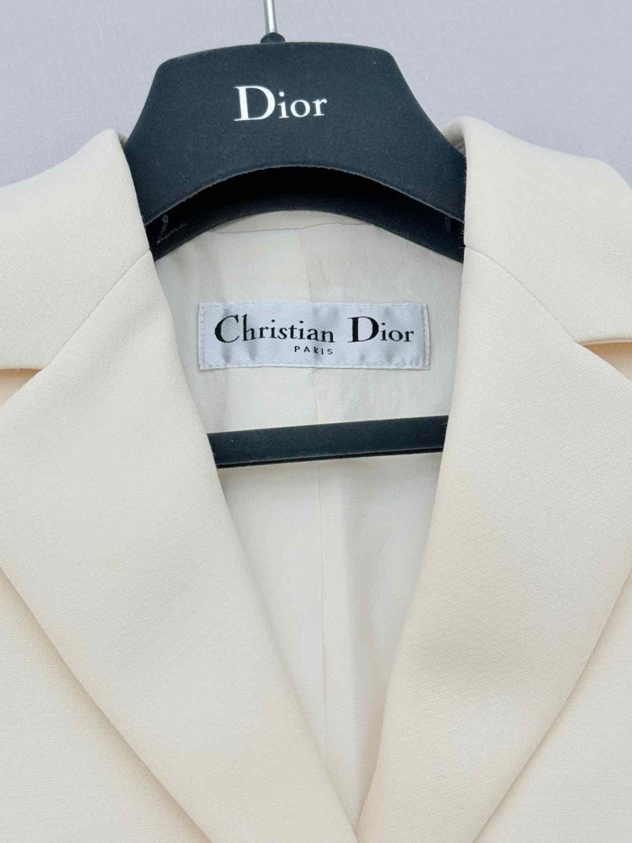 Pre - loved CHRISTIAN DIOR 30 Montaigne Beige Size US 8 Jacket at Reems Closet