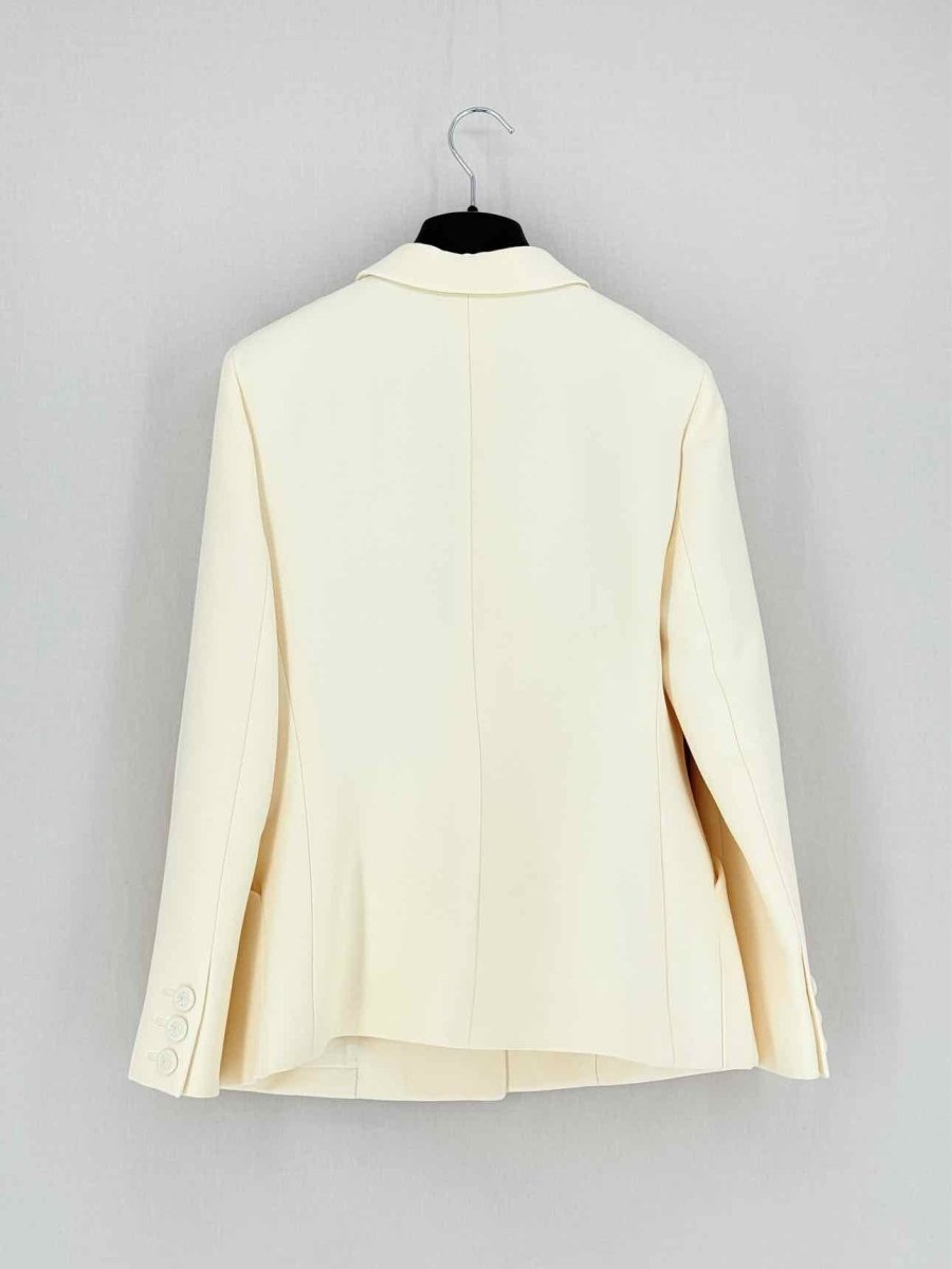 Pre - loved CHRISTIAN DIOR 30 Montaigne Beige Size US 8 Jacket at Reems Closet