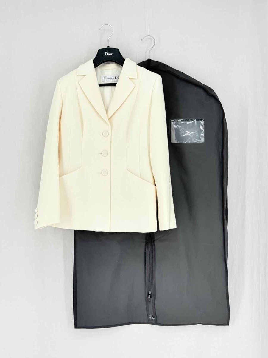 Pre - loved CHRISTIAN DIOR 30 Montaigne Beige Size US 8 Jacket at Reems Closet