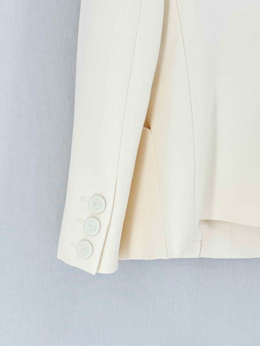 Pre - loved CHRISTIAN DIOR 30 Montaigne Beige Size US 8 Jacket at Reems Closet