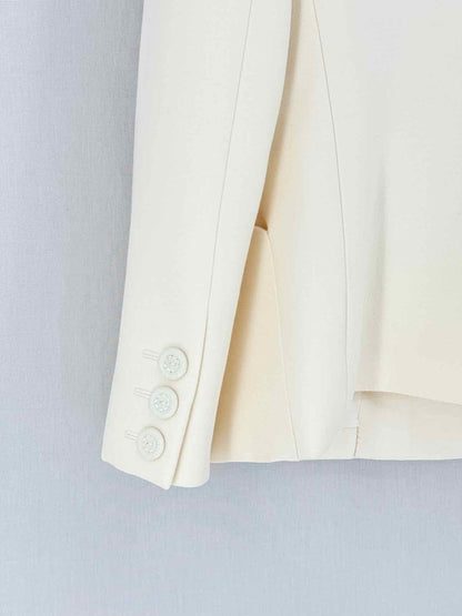 Pre - loved CHRISTIAN DIOR 30 Montaigne Beige Size US 8 Jacket at Reems Closet