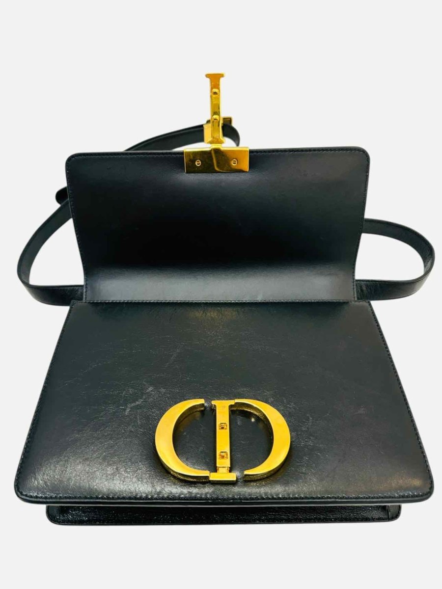 Pre - loved CHRISTIAN DIOR 30 Montaigne Black Shoulder Bag at Reems Closet