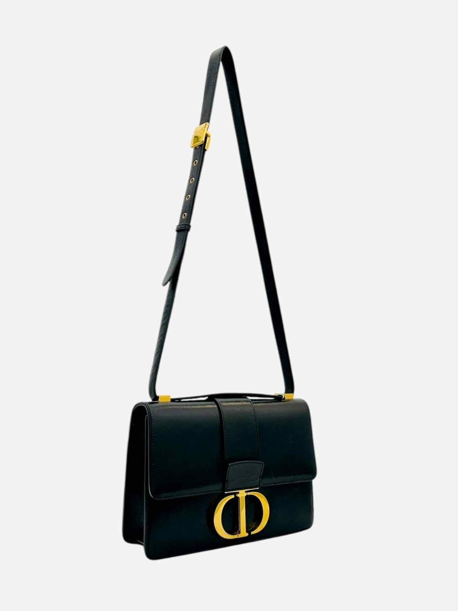 Pre - loved CHRISTIAN DIOR 30 Montaigne Black Shoulder Bag at Reems Closet