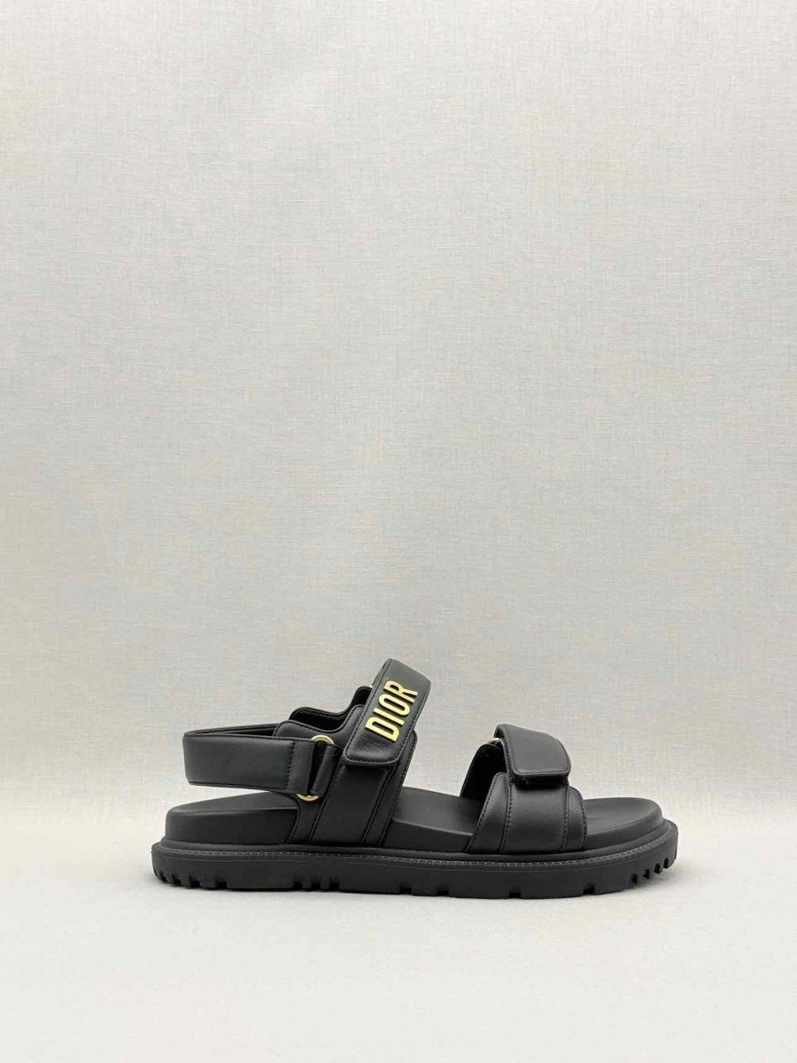 Pre-loved CHRISTIAN DIOR Addict Black Size EU 37.5 Sandals at Reems Closet