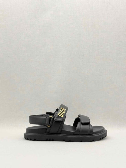 Pre-loved CHRISTIAN DIOR Addict Black Size EU 37.5 Sandals at Reems Closet