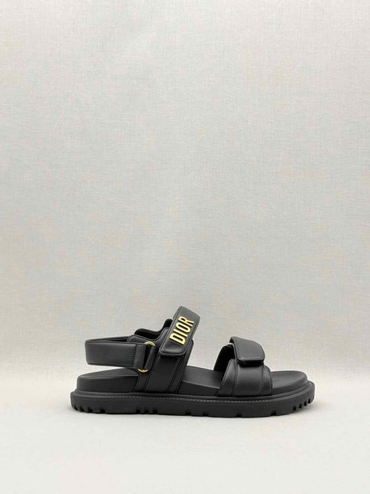 Pre-loved CHRISTIAN DIOR Addict Black Size EU 37.5 Sandals at Reems Closet