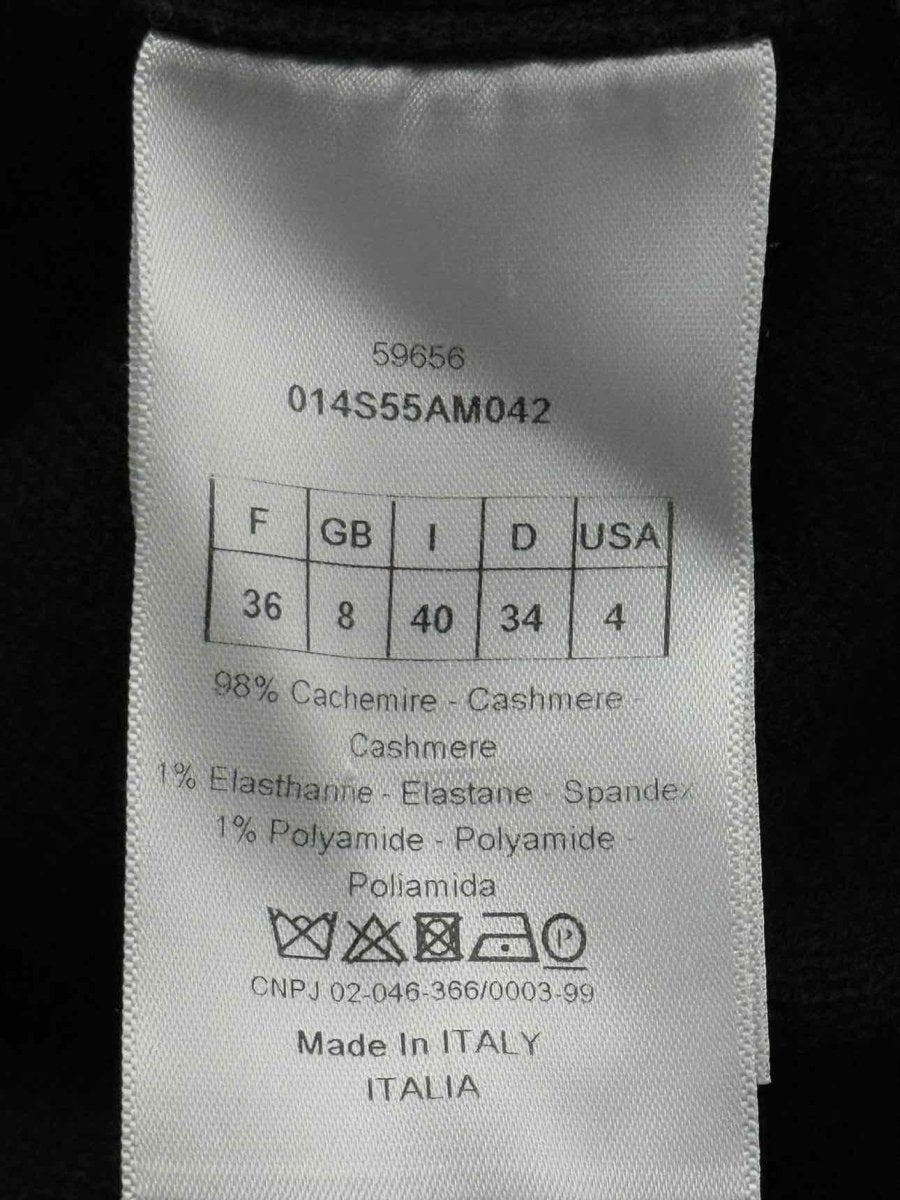 Pre - loved CHRISTIAN DIOR Black Embroidered Size US 4 Sweater at Reems Closet