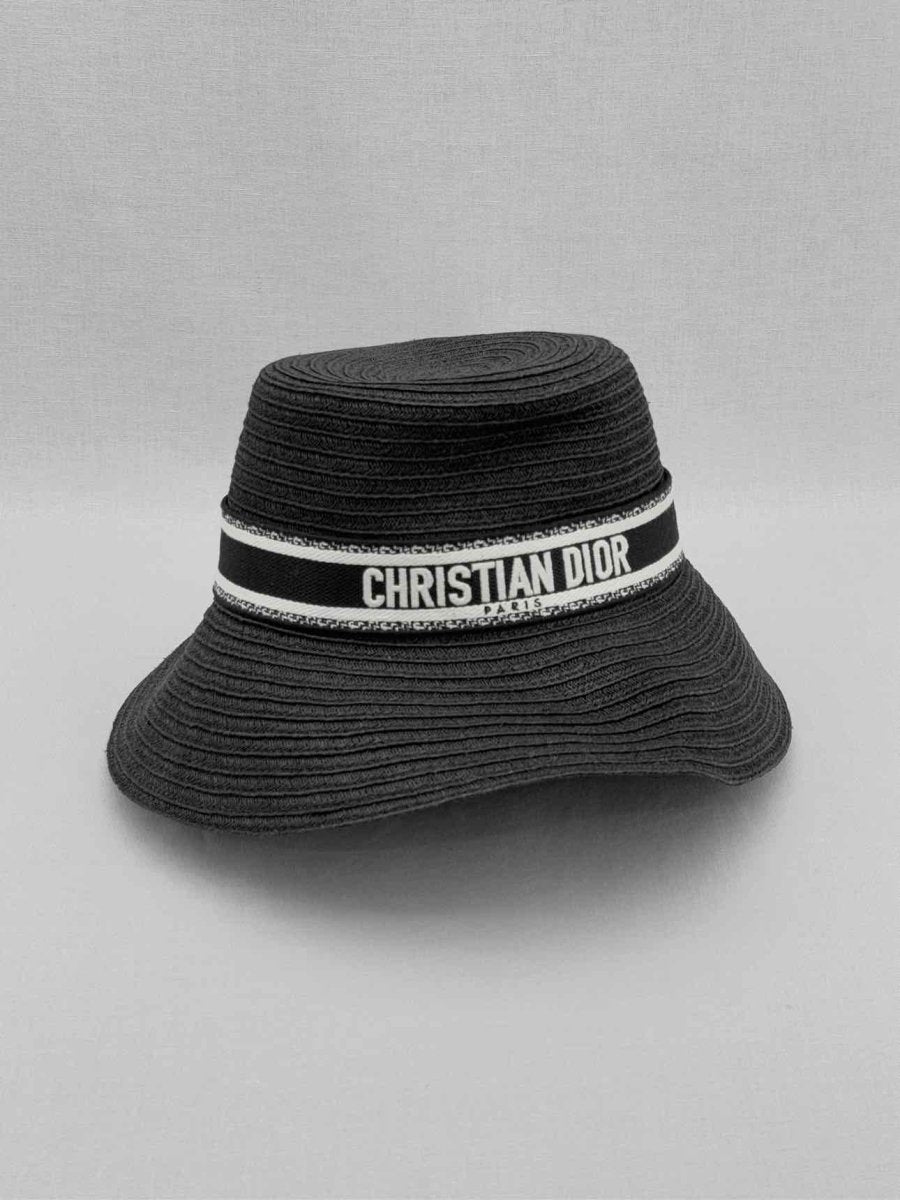 Pre - loved CHRISTIAN DIOR Black Logo Hat at Reems Closet