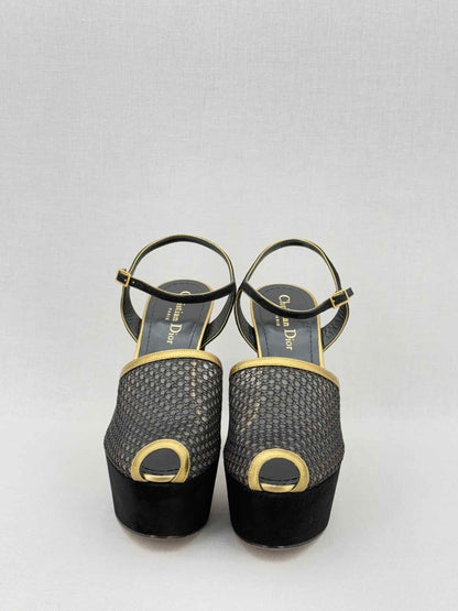 Pre - loved CHRISTIAN DIOR Black Size EU 37 Heeled Sandals at Reems Closet