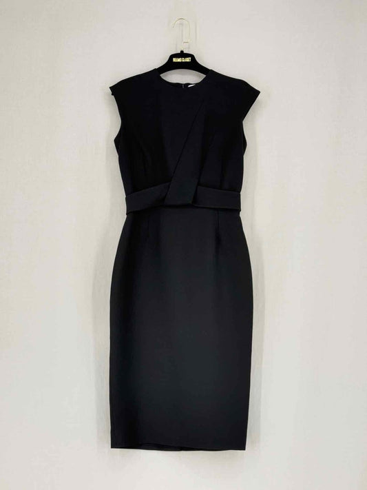 Pre - loved CHRISTIAN DIOR Black Size US 4 Knee Length Dress at Reems Closet