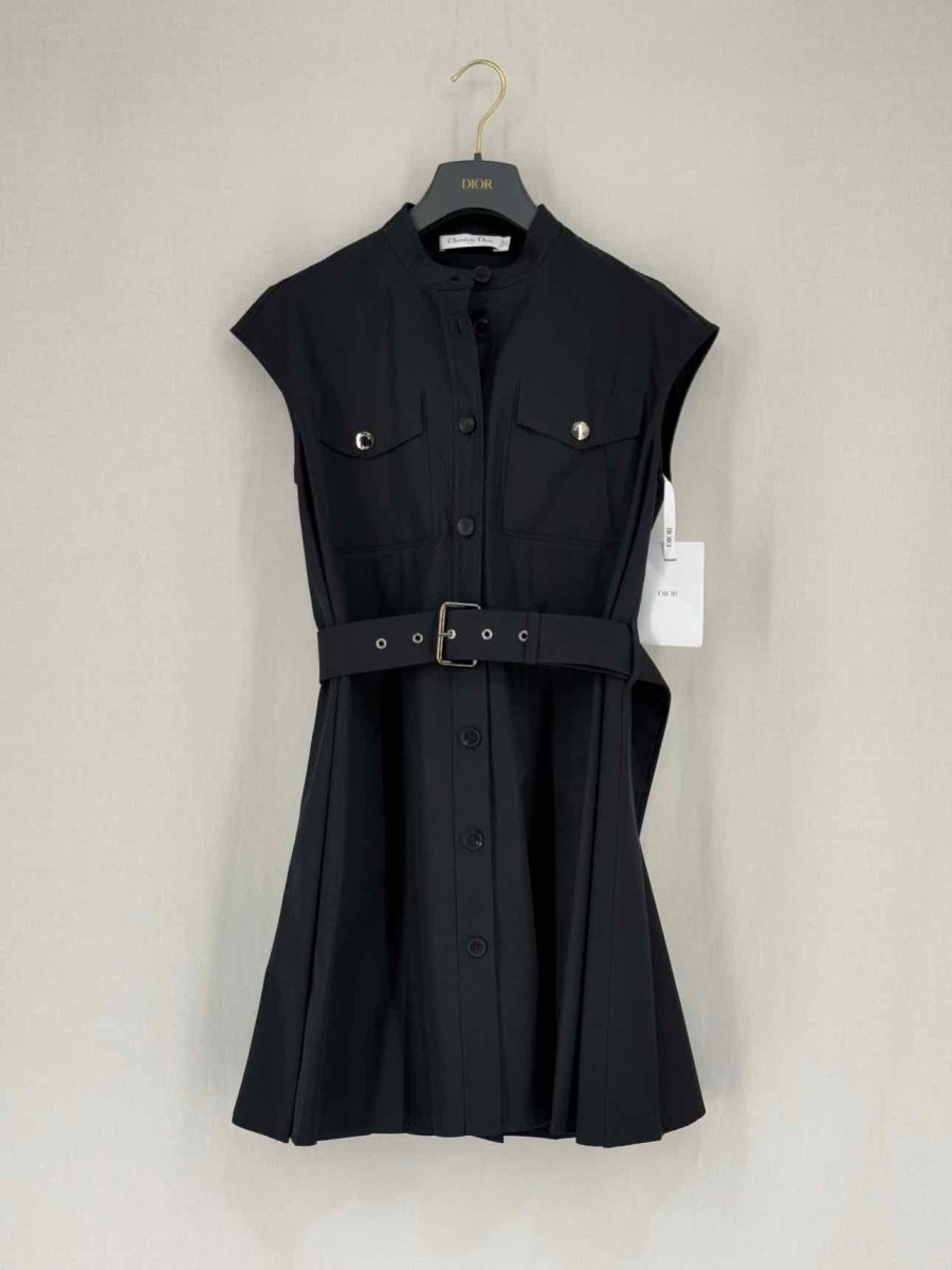 Pre - loved CHRISTIAN DIOR Black Size US 4 Short Dress at Reems Closet